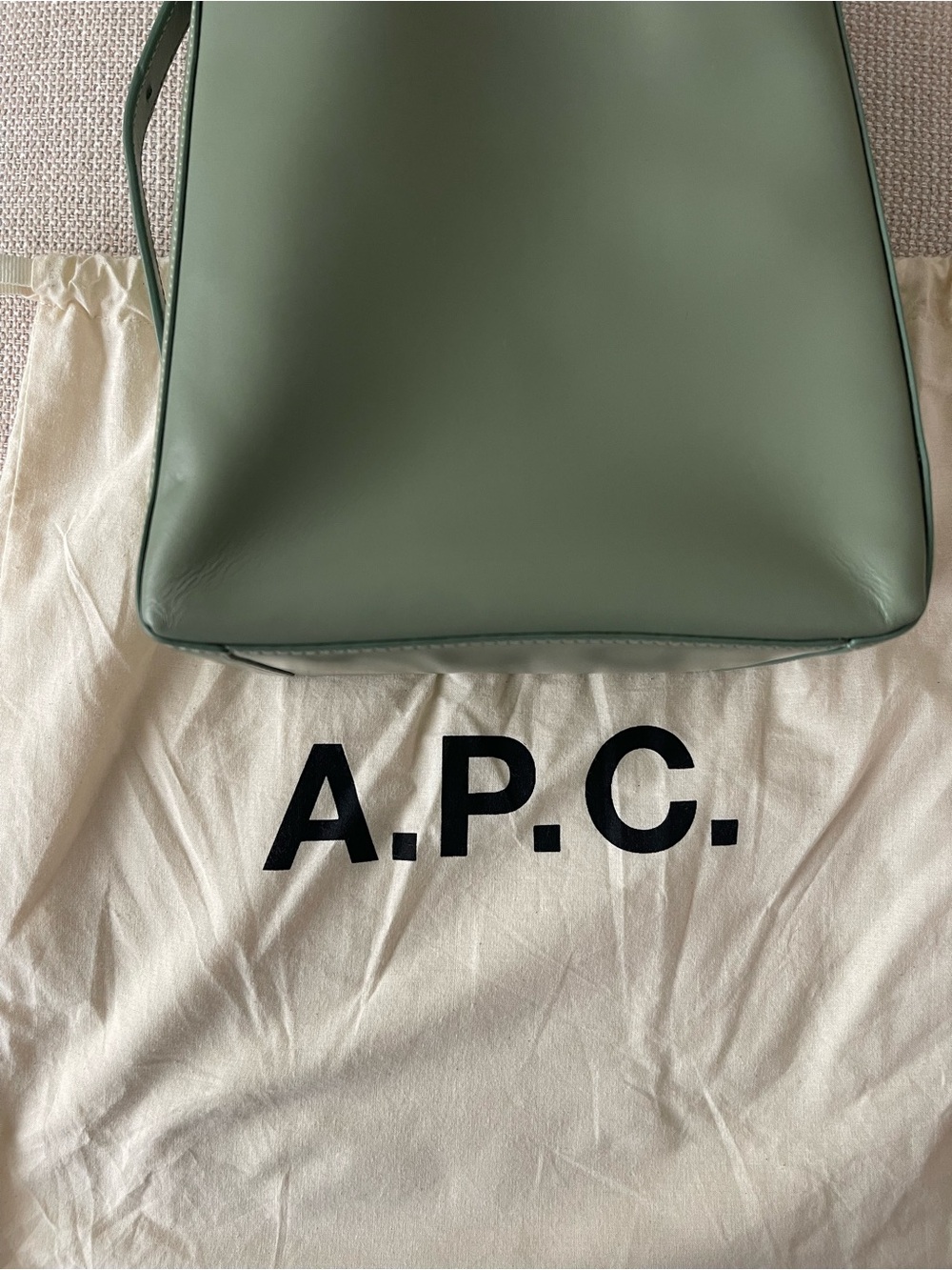 APC Virginie Small Bag in Almond Green - Picture 9 of 10